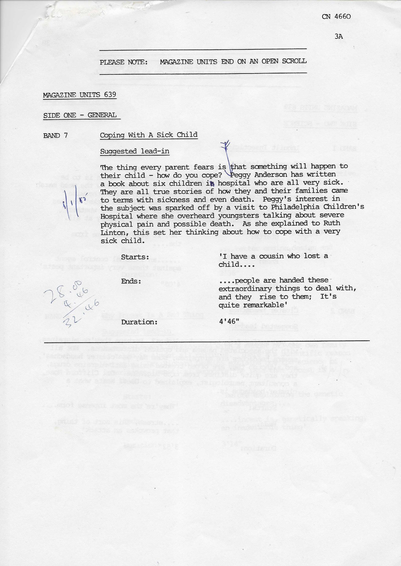 Inserts from CN 4660